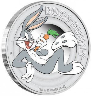 Stříbrná mince Looney Tunes Bugs Bunny 1/2 oz proof 2018