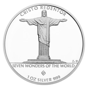 Stříbrná mince Cristo Redentor 1 oz proof 2018