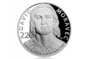 Stříbrná mince Legendy čs. hokeje David Moravec 29 g proof 2018