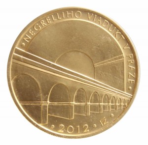 Zlatá mince Negrelliho viadukt 1/2 oz b.k. 2012