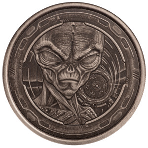 Stříbrná mince Alien 1 oz antique finish 2022