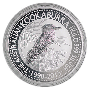 Stříbrná mince Australian Kookaburra 1 kg 2015