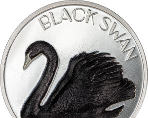 Stříbrná mince Černá labuť 2 oz black proof 2023