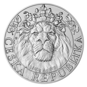 Stříbrná mince Český lev 1 kg b.k. 2022