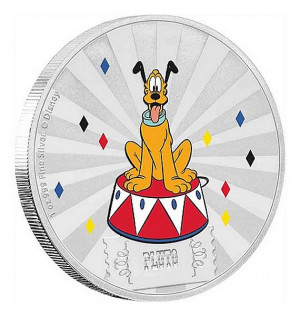 Stříbrná mince Disney - Mickey Mouse and Friends - Pluto 1 oz proof 2019