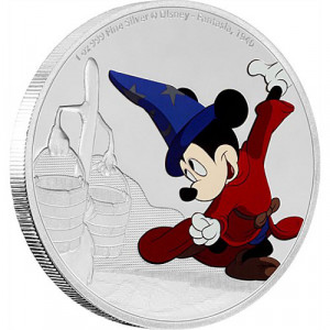 Stříbrná mince Disney Mickey Mouse - Fantasia Series 1 oz proof 2017
