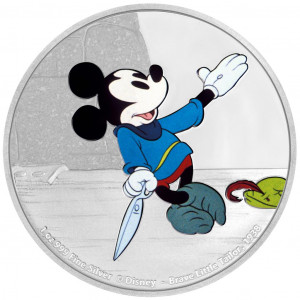 Stříbrná mince Disney Mickey Mouse - The Brave Little Tailor 1 oz proof 2016