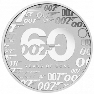Stříbrná mince James Bond 60. výročí 1 oz BU 2022