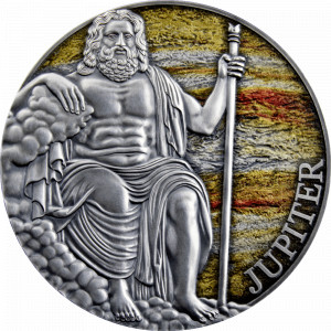 Stříbrná mince Jupiter 3 oz antique finish 2021