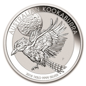 Stříbrná mince Kookaburra 1 kg BU 2018