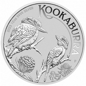Stříbrná mince Kookaburra 10 oz BU