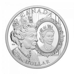 Stříbrná mince Královna Alžběta II 70. výročí korunovace 23 g 2022 proof