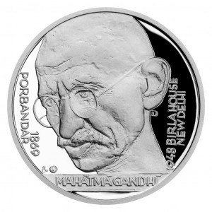 Stříbrná medaile - Kult osobnosti - Mahátma Gándhí 1 oz proof 2023