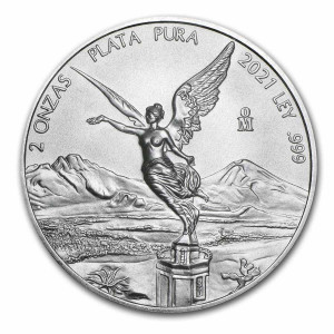 Stříbrná mince Libertad 2 oz BU