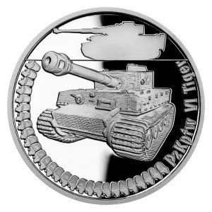 Stříbrná mince Obrněná technika - PzKpfw VI Tiger 1 oz proof 2022