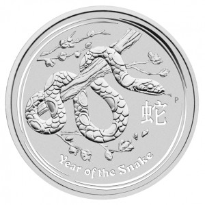Stříbrná mince Rok hada 2 oz BU 2013