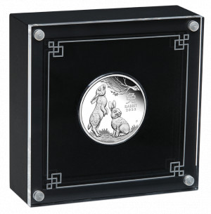 Stříbrná mince Rok Zajíce 1/2 oz proof 2023 Lunární série III