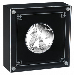 Stříbrná mince Rok Zajíce 1 oz proof 2023 Lunární série III