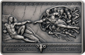 Stříbrná mince Stvoření Adama 1 kg antique finish 2022