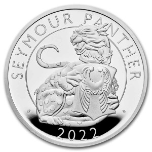 Stříbrná mince The Royal Tudor Beasts - Seymour Panther 1 oz proof 2022