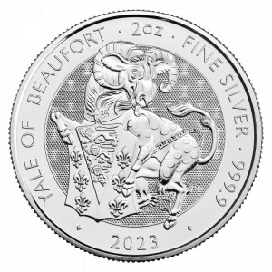 Stříbrná mince The Royal Tudor Beasts - Yale of Beaufort 2 oz BU 2023