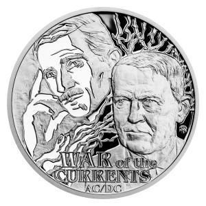Stříbrná mince Nikola Tesla - Válka proudů 1 oz proof 2023