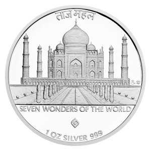 Stříbrná mince Tádž Mahal - ताज महल 1 oz proof 2016