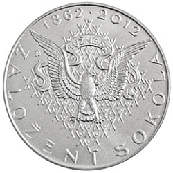 Stříbrná mince Založení Sokola proof