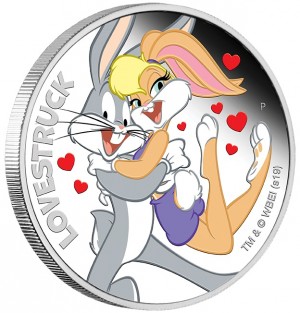 Stříbrná mince Looney Tunes Zamilovaní 1 oz proof 2019