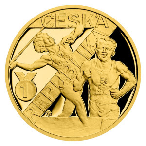 Zlatá medaile Dana Zátopková, Emil Zátopek 1/2 oz proof
