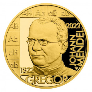 Zlatá medaile Gregor Mendel 1/2 oz proof