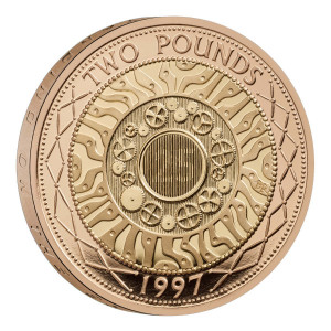 Zlatá mince 2£ mince - 25. výročí proof 2022