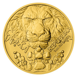 Zlatá mince Český lev 1 oz b.k. 2023