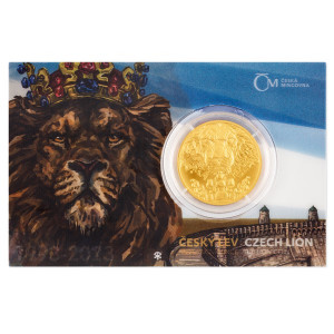 Zlatá mince Český lev 1 oz b.k. číslovaná 2023