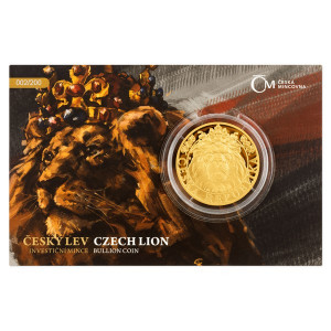 Zlatá mince Český lev 1 oz proof číslovaná 2022