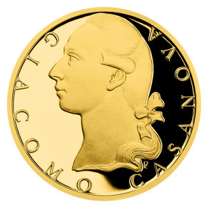 Zlatá mince Giacomo Casanova 1/2 oz proof