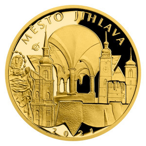 Zlatá mince Jihlava 1/2 oz proof 2021