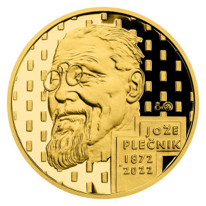 Zlatá mince Jože Plečnik 1/2 oz proof číslovaná 2022