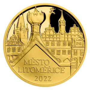 Zlatá mince Litoměřice 1/2 oz proof 2022