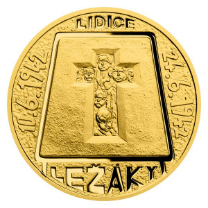 Zlatá mince Operace Anthropoid - Lidice a Ležáky 1/4 oz proof 2022