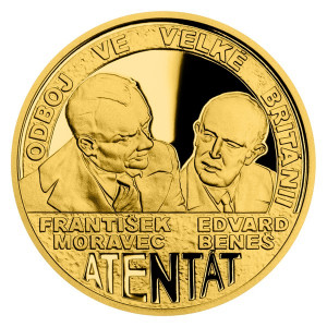 Zlatá mince Operace Anthropoid - Zahraniční odboj 1/4 oz proof 2022