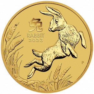 Zlatá mince Rok Zajíce 1/10 oz BU 2023 Lunární série III