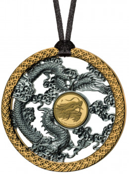Zlatá mince se stříbrem - Symboly života -Drak 2021
