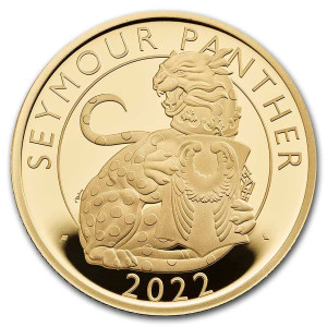Zlatá mince The Royal Tudor Beasts - Seymour Panther 1/4 oz proof 2022