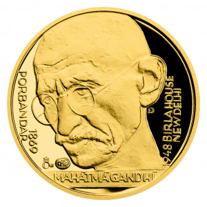 Zlatý dukát - Kult osobnosti - Mahátma Gándhí 3,49 g proof 2023