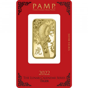 Zlatý investiční slitek Rok Tygra 2022 1 oz PAMP